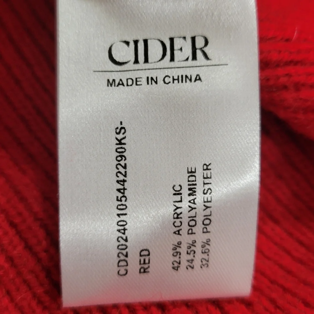 NWT Cider Red Tie Front Short Sleeve Sweater | Size XL